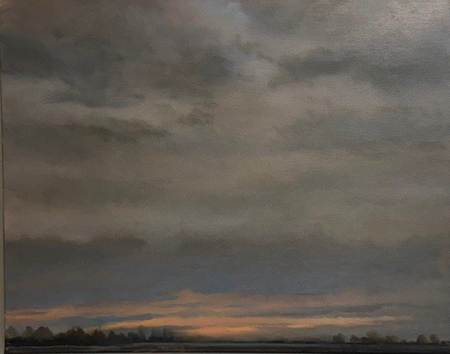 CLOUDS - Grey & Orange
Oil on Canvas
16" x 20"