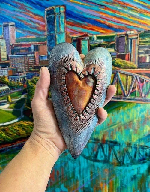 Raku Large Heart
Assorted Finishes and Colors
7"