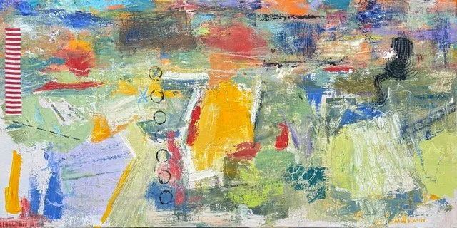 REFLECTIONS 101
Oil, Cold Wax and Collage
24" x 48"