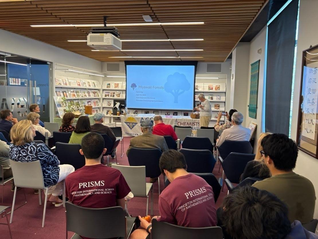 Princeton Environmental Commission member Anne Sos introduced Princeton Public Library attendees to successful, innovative reforestation methods used at a regional and local level.