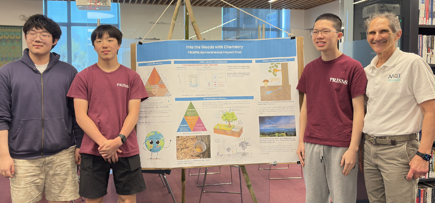 We were inspired by input from the younger generation, under the guidance of Dr. Weintraub, an active member of the American Association of Chemistry Teachers (AACT), an initiative of the American Chemical Society.