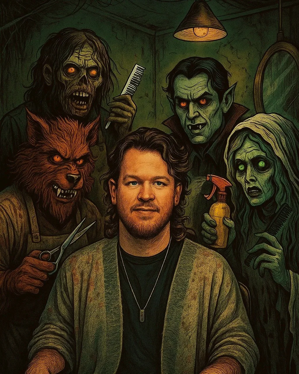 Happy JL Halloween!! 👻🎃🧛🖤

If Josh&rsquo;s hair survives this appointment&hellip; we'll all survive Halloween. Wish him luck ✂️😂