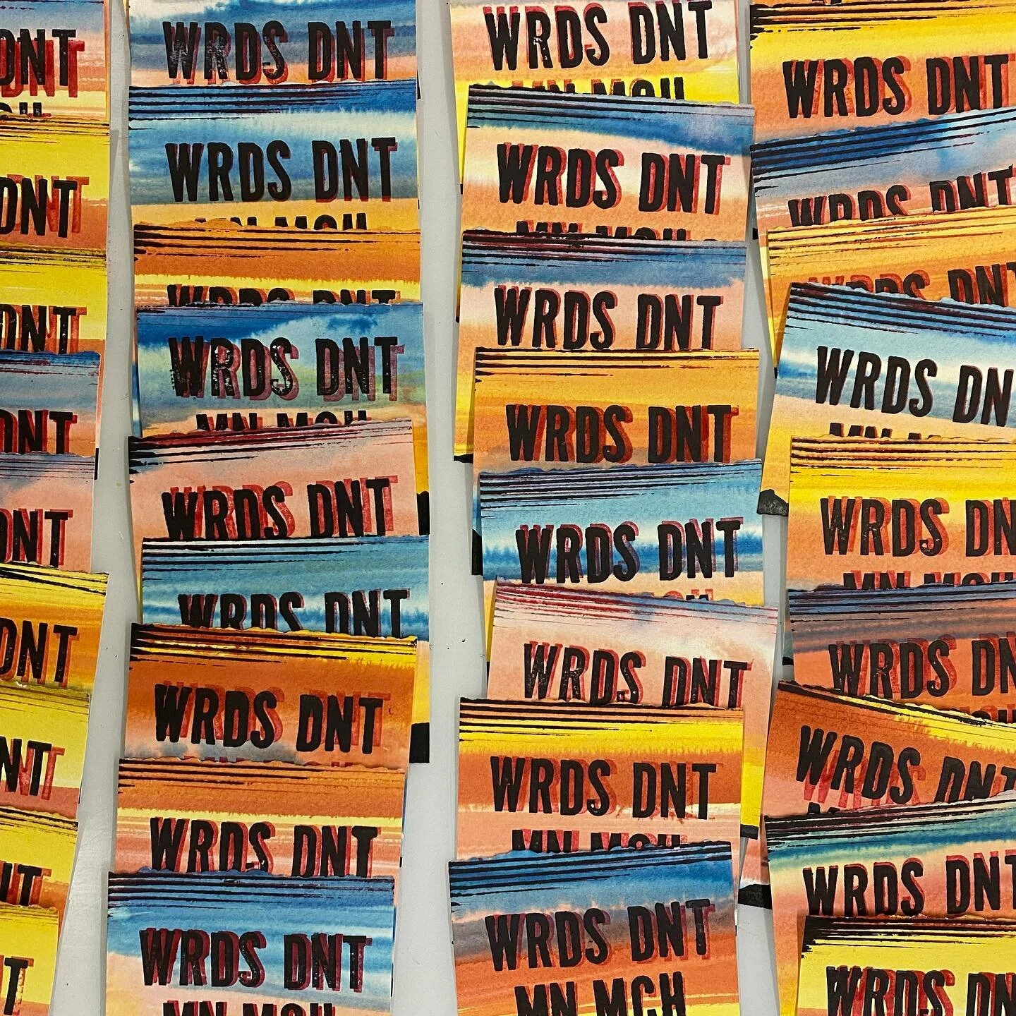 We&rsquo;re thrilled to partner with @senonwill and @hatandbeardpress to produce Williams&rsquo; second book, a book of poems and paintings #wordsdontmeanmuch Out this summer! Designed by @wildlosangeles #bookstagram #books #hatandbeardpress #senonwi