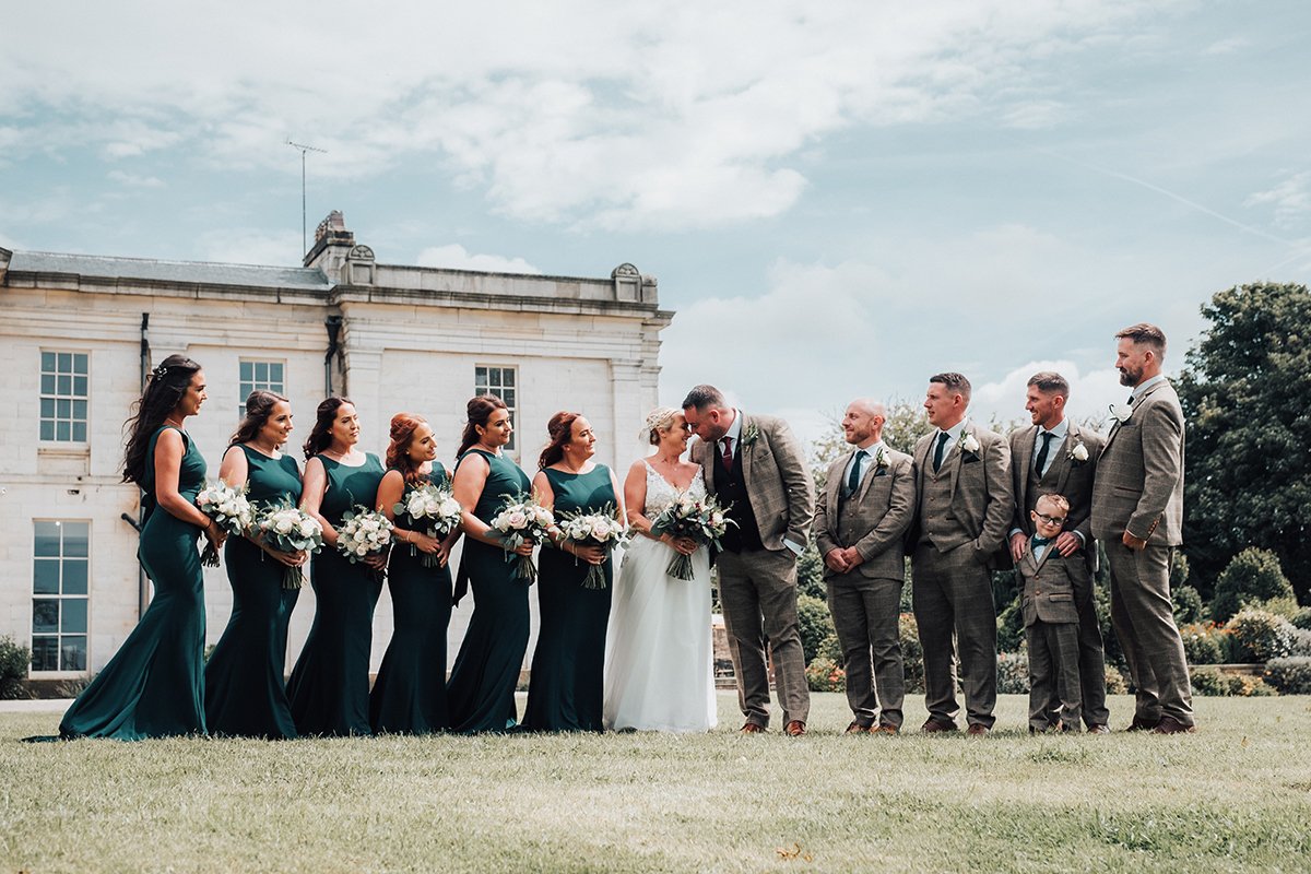 Outdoor wedding party at the Wyreside Estate