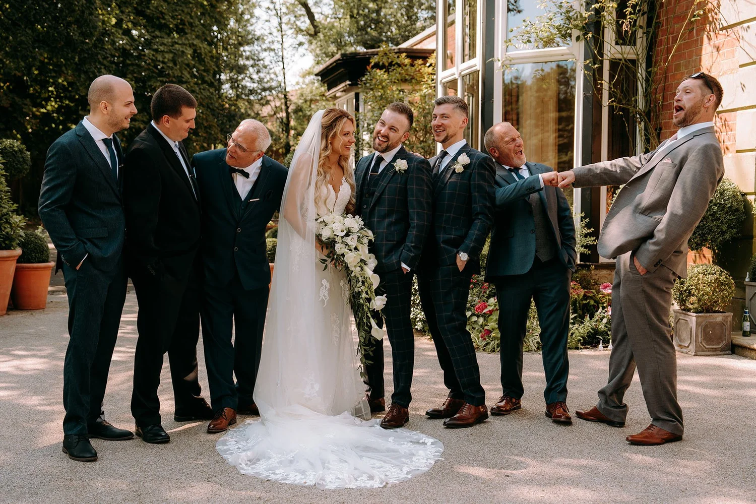 A relaxed wedding party at Ashfield House