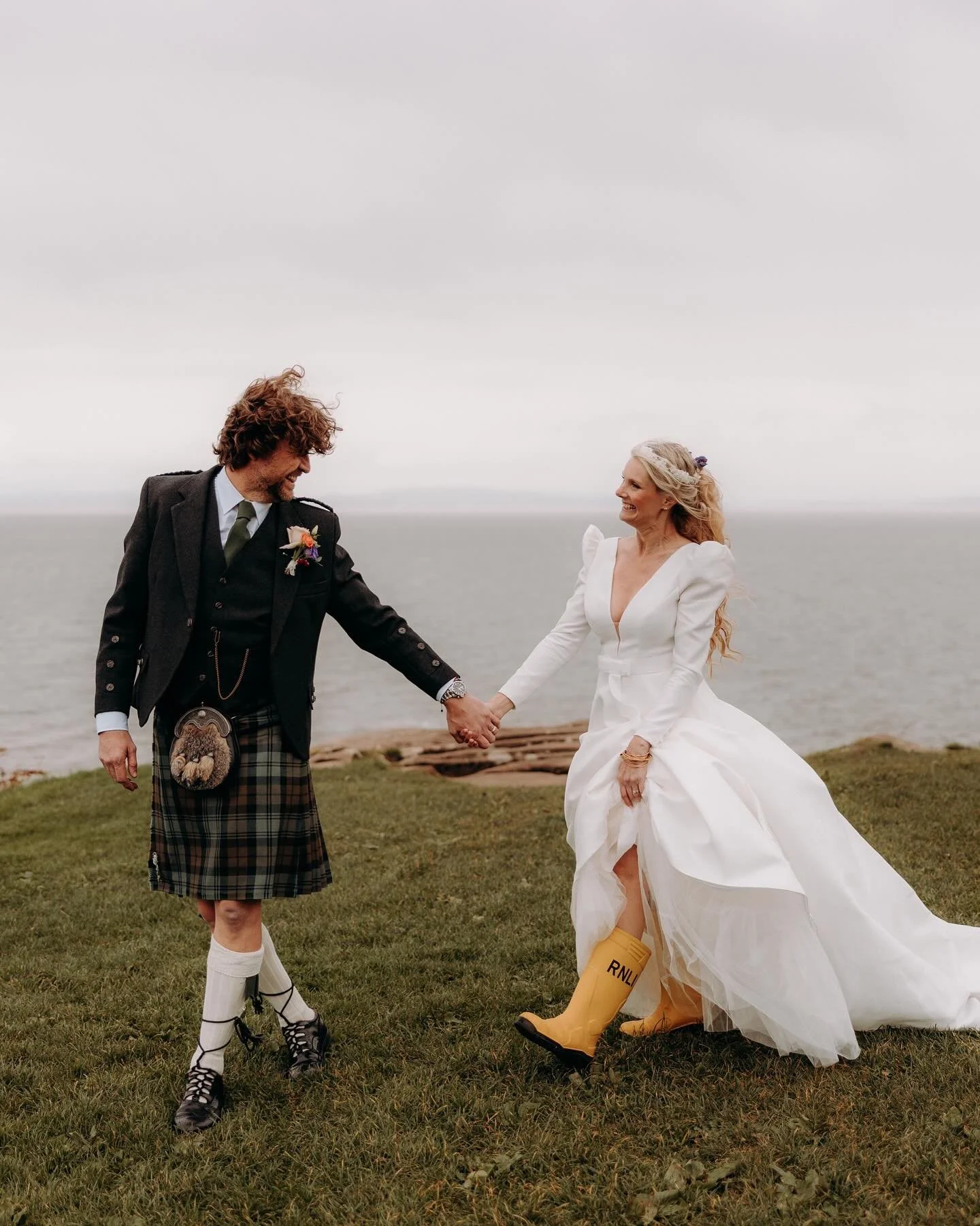 An awesome day spent with fellow @rnli crew member Pete and his new wife Em, who chose a local church and then the lovely @castlegreenhotel ❤️

I naturally had to sneak to the station before hand to poach some wellies!
&bull;
&bull;
Working with a sm
