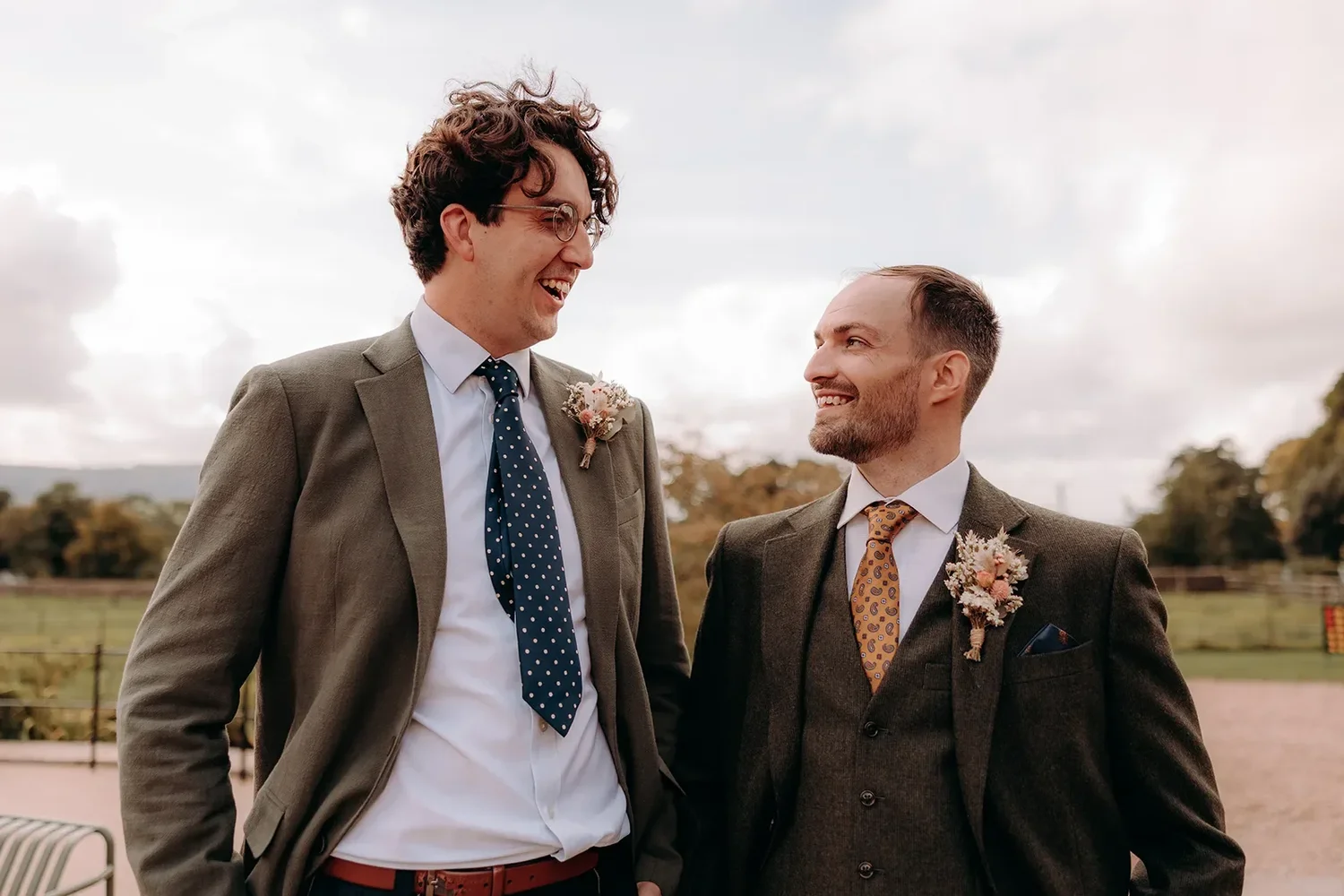 Wedding celebration inside the Tithe Barn