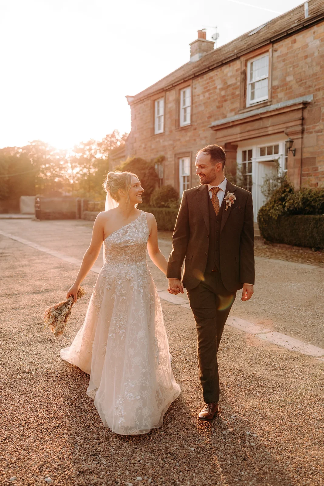 Pip and James celebrating at the Tithe Barn