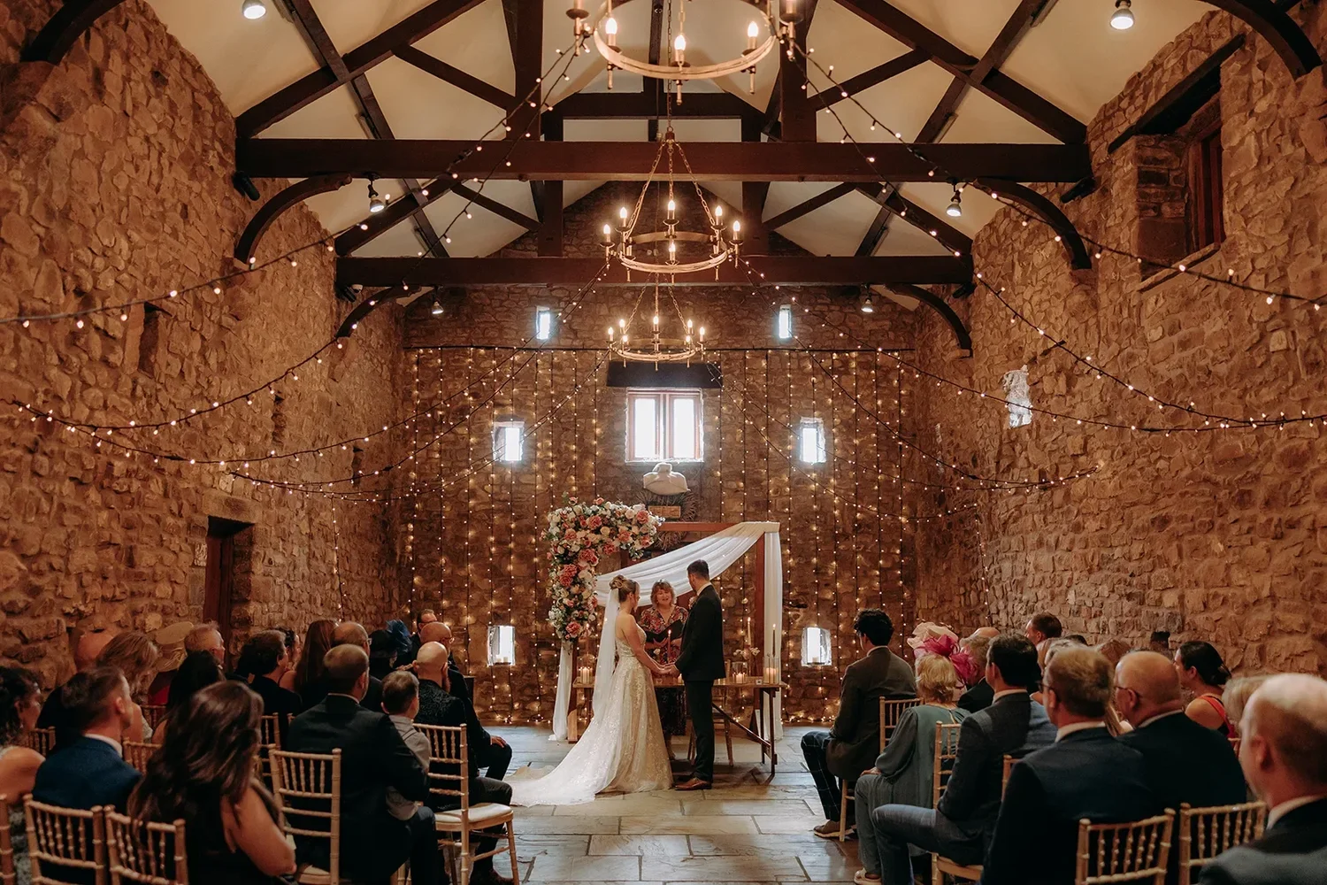 Pip and James beside the lake at Browsholme Hall