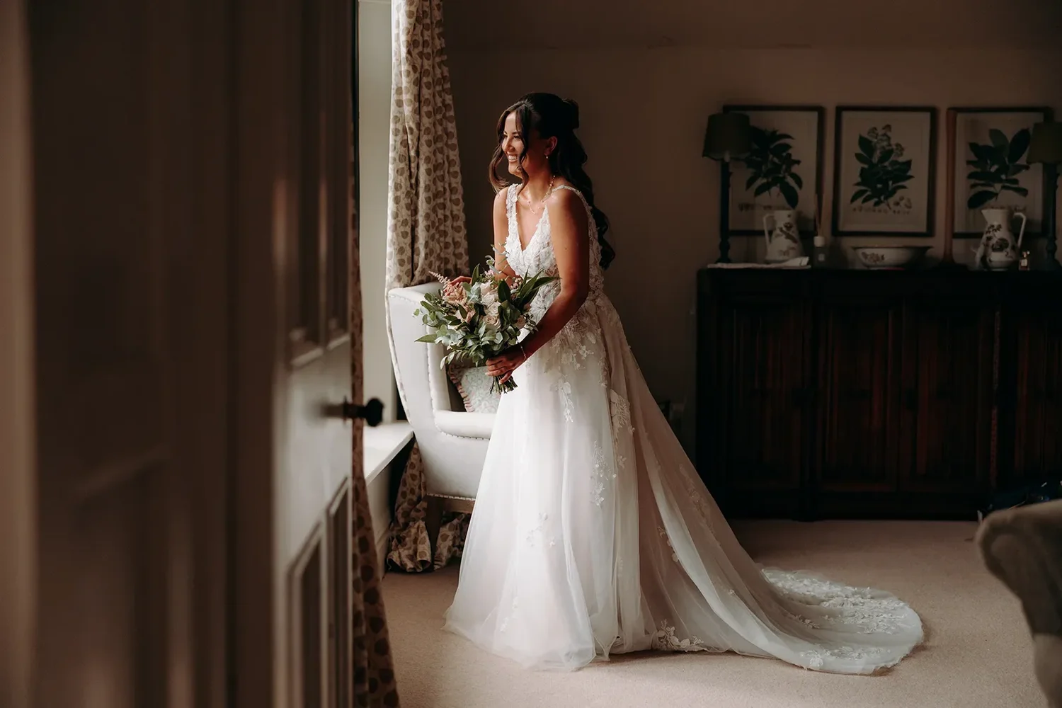 Iona and Ellis enjoying their Wyresdale Park wedding