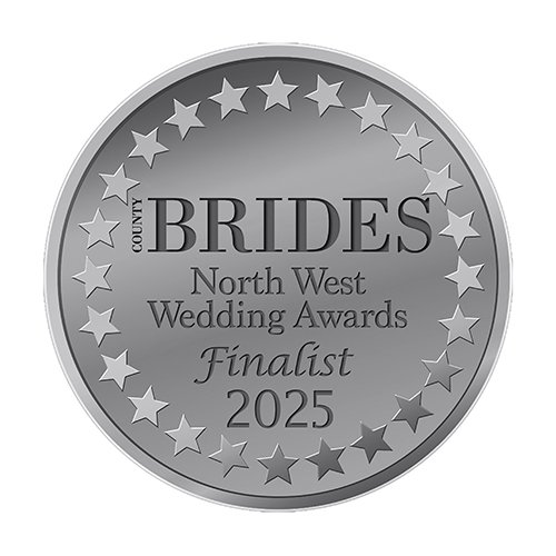 North West Wedding Awards 2025 finalist badge