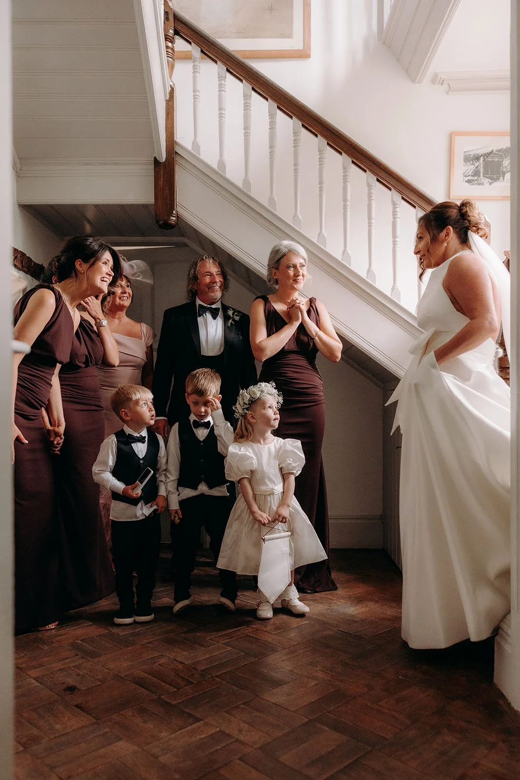 Family moment during a Wyresdale Park wedding