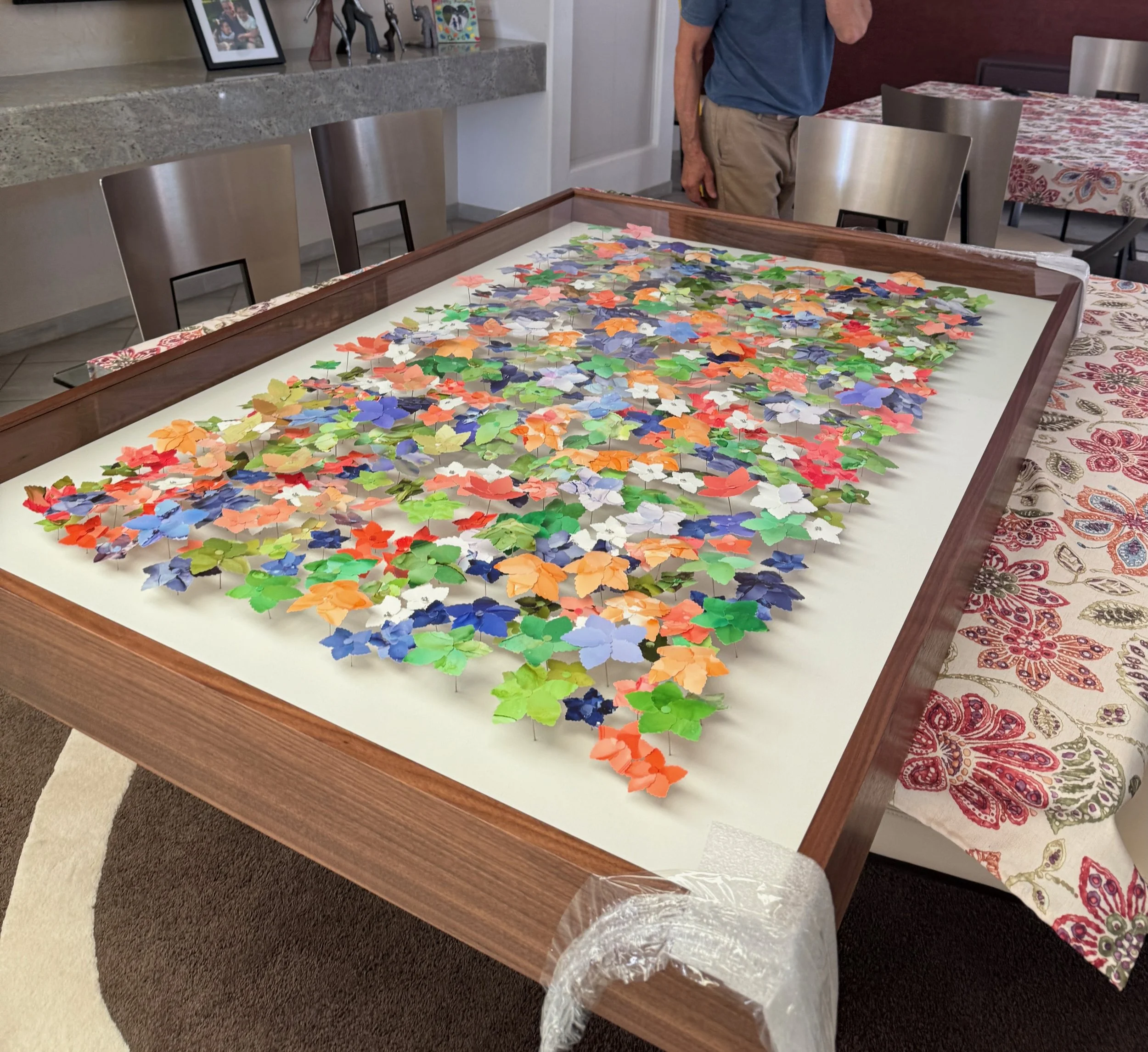 Prepping for the install. The museum glass allows total transparency with hardly any reflection.