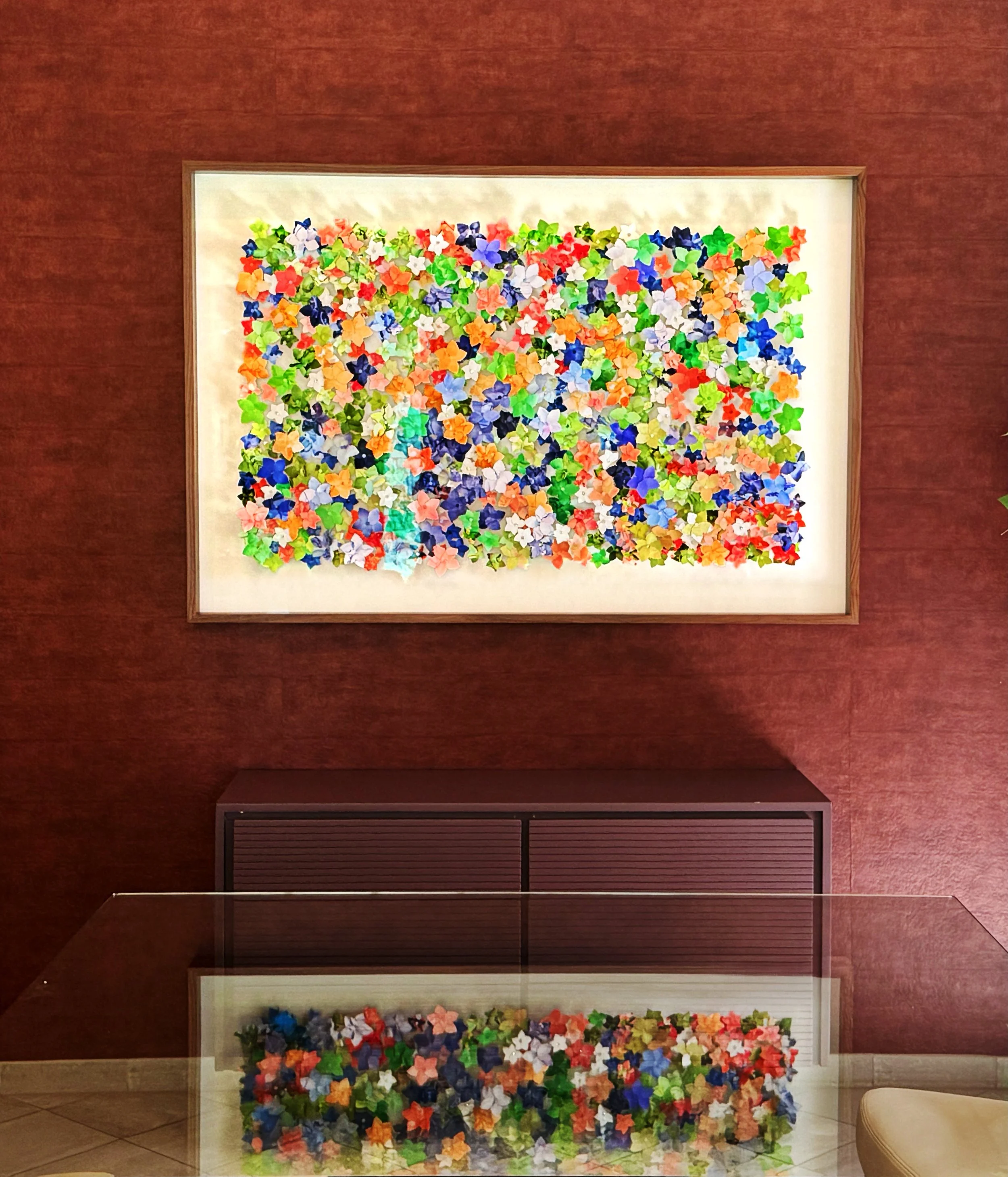 "Audrey's Meadow" was commissioned by a collector to tobe placed on a wall in their home that had been vacant for over 15 years.
