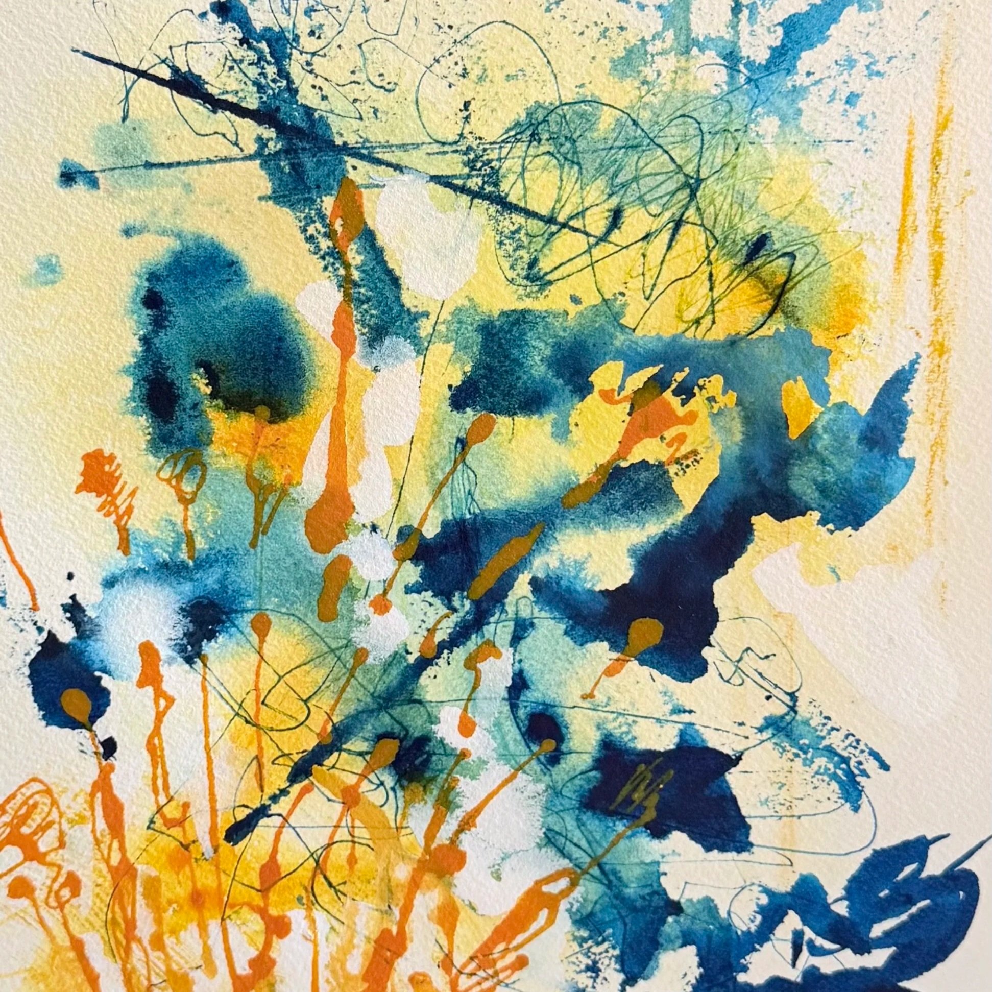 Exhilaration II
 10 x 7.5 - Acrylic and Ink