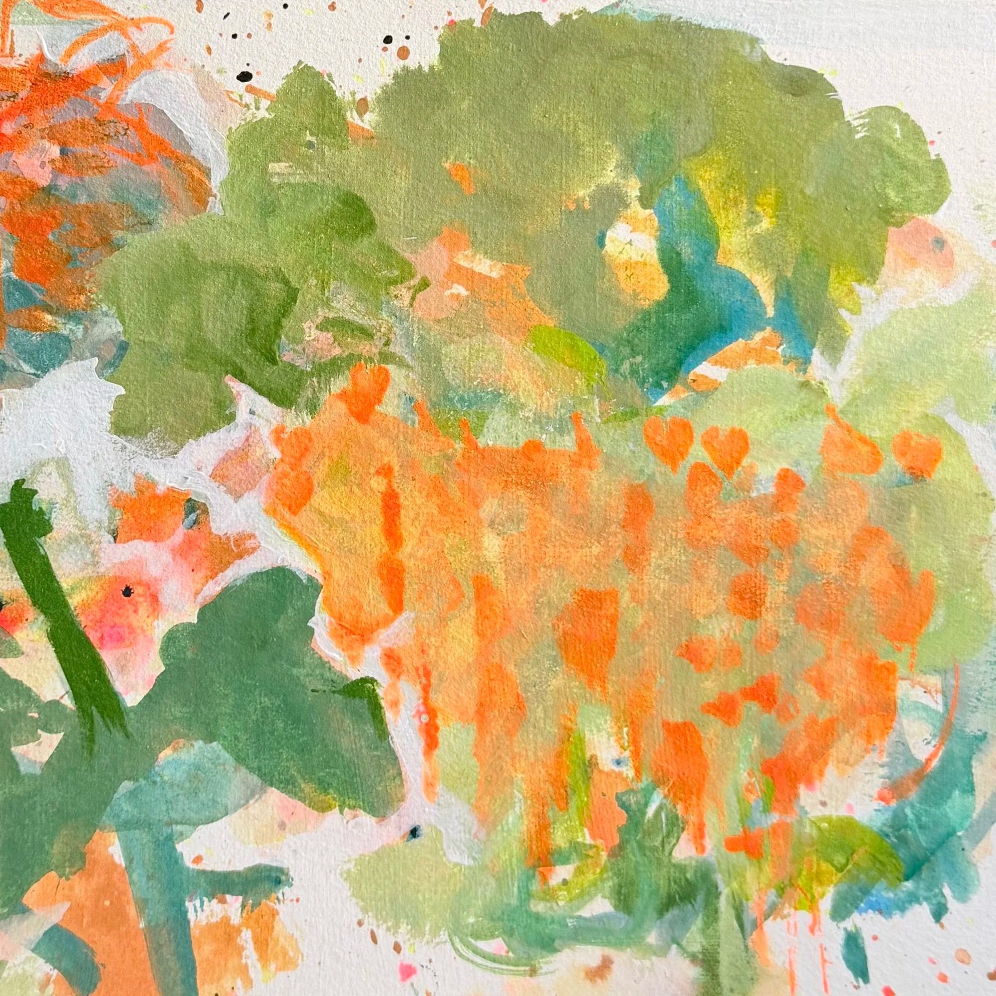 Four Trees
 8 x 10 - Acrylic and Ink