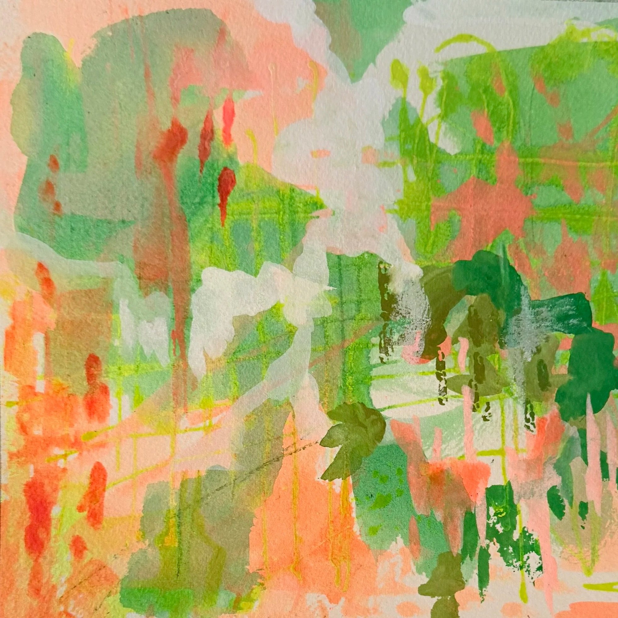 Spring Comes On
 8 x 10 - Acrylic and Ink
