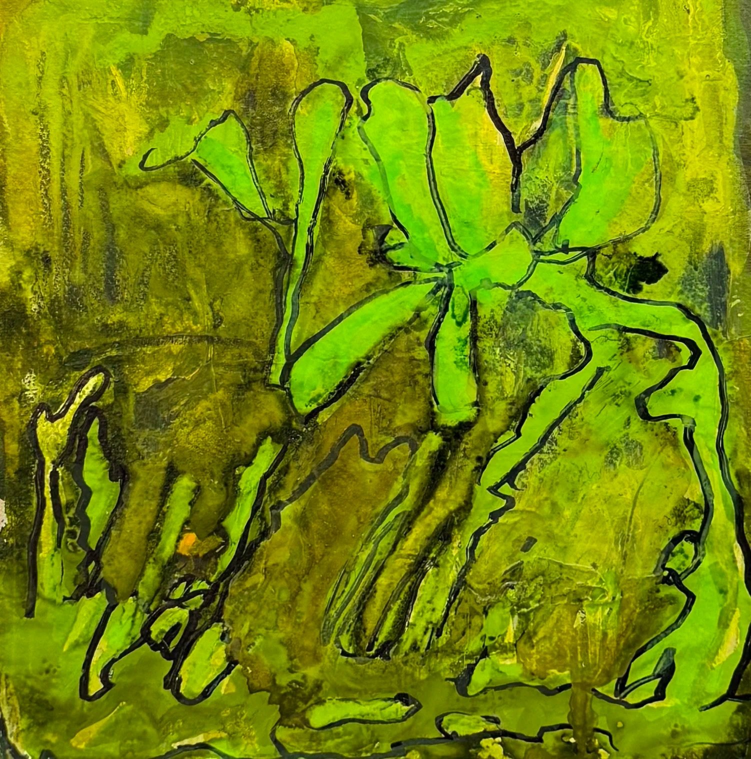 Insistent Spring IV
 8 x 8 - Acrylic and Pastel