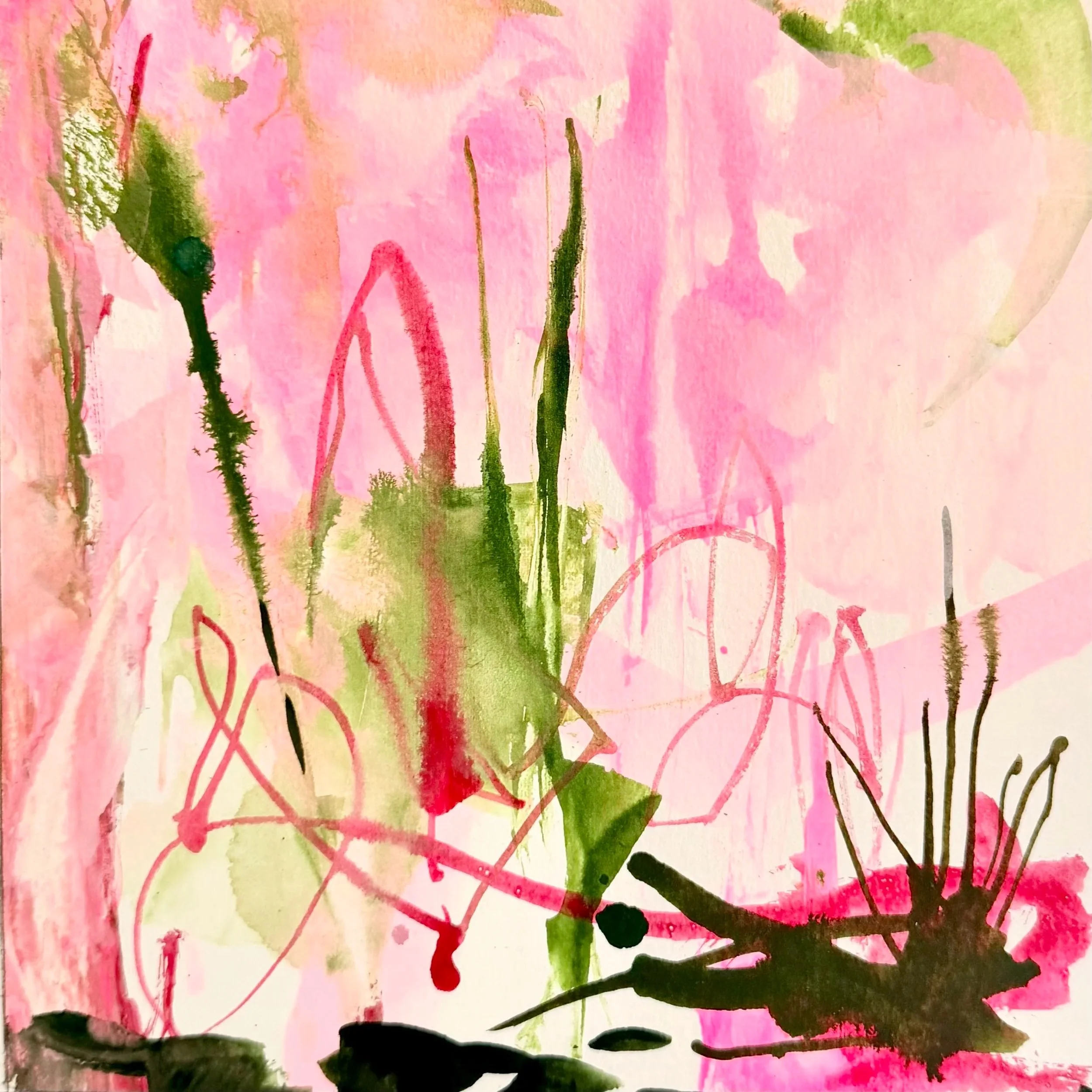 By The Pond VI
 10 x 8 - Acrylic and Ink