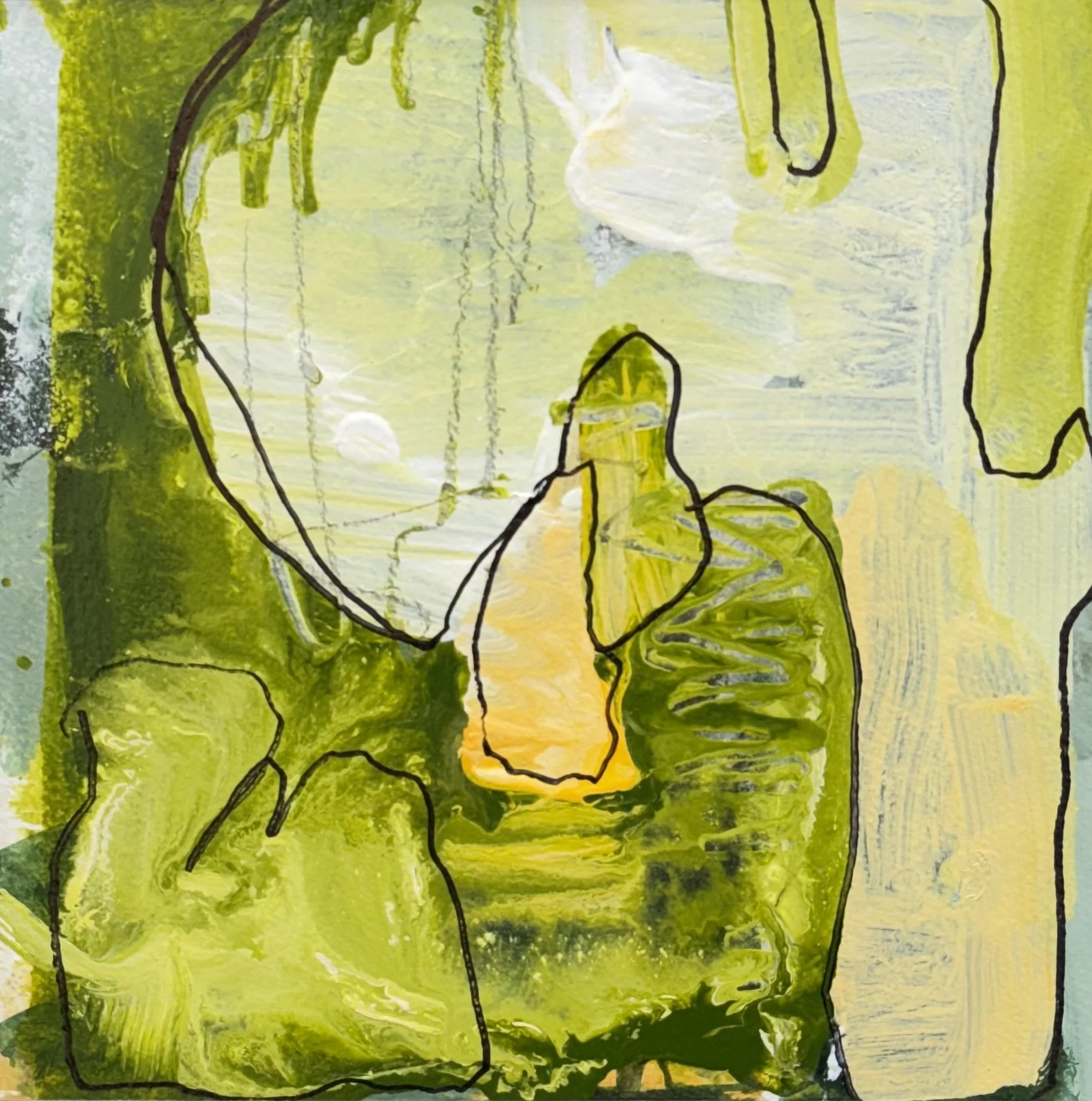 Cactus Dream
 8 x 8 - Acrylic and Ink