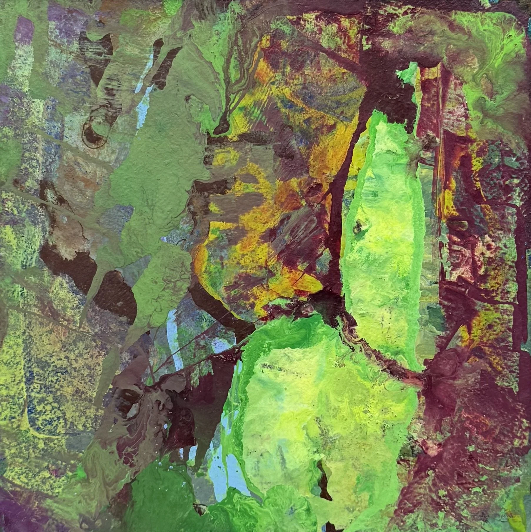 Eggplant Vine
 8 x 8 - Acrylic and Ink