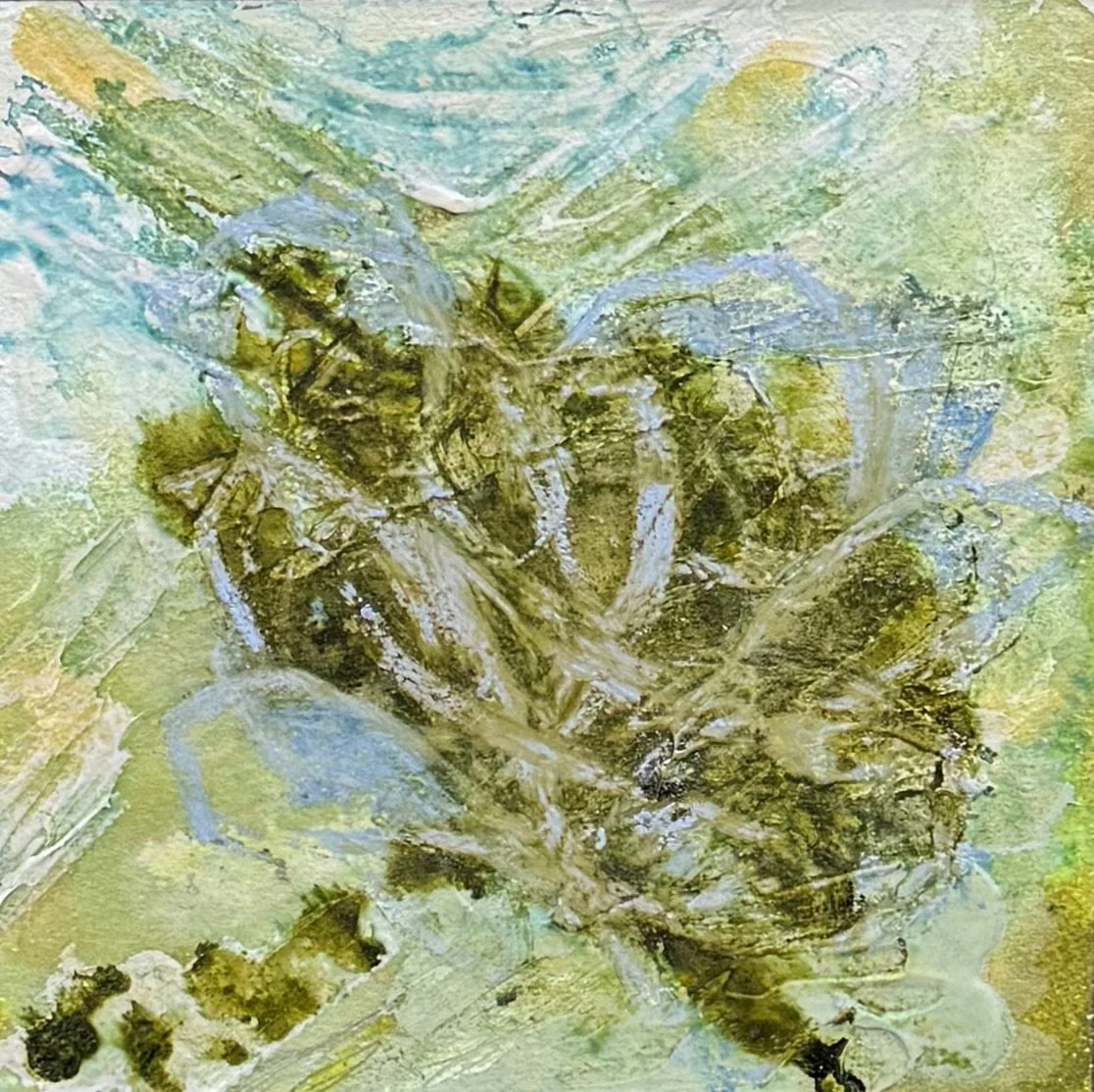 Dahlia
 6 x 6 - Acrylic, Ink & Pastel