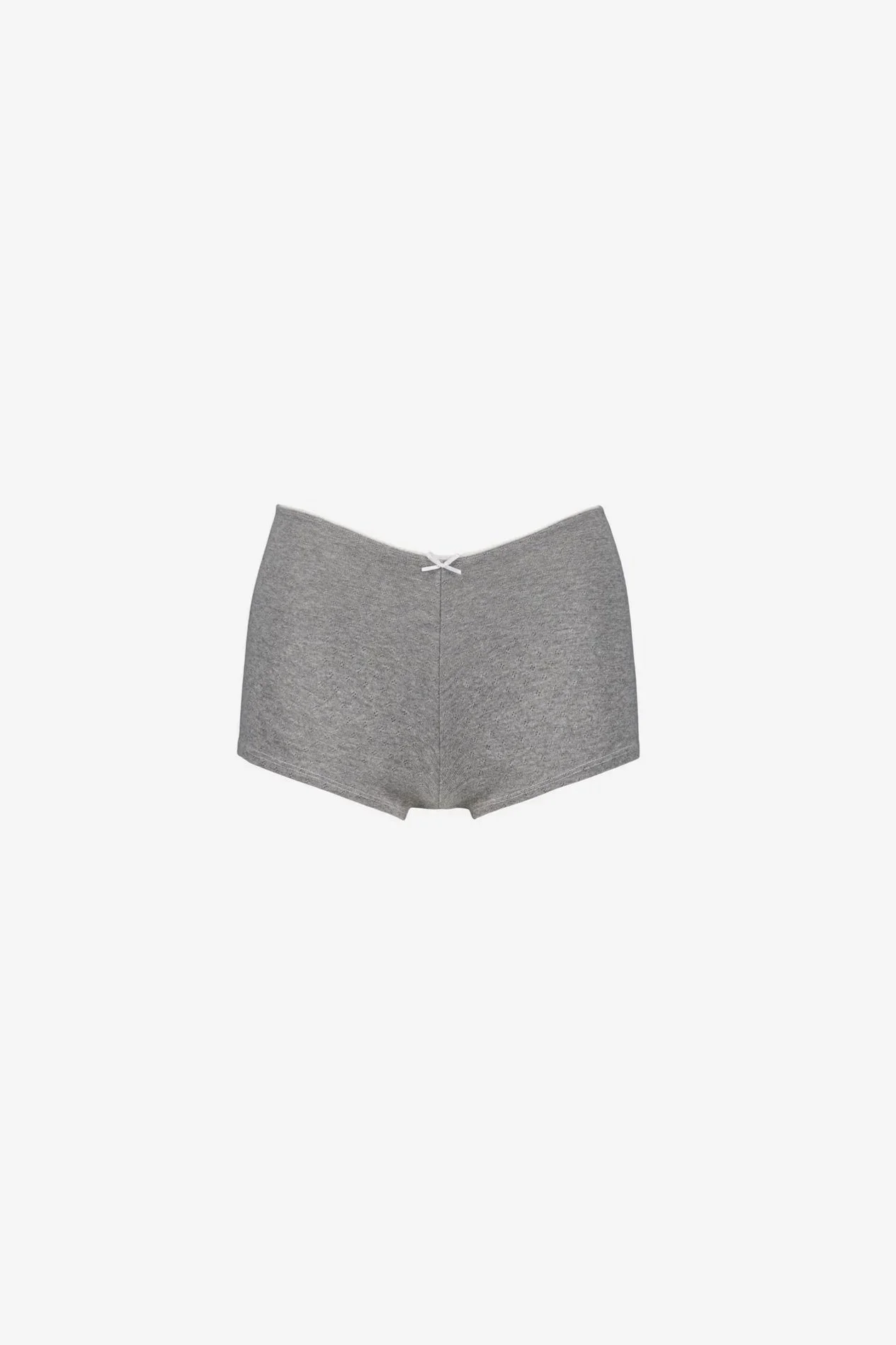 SHORTY POINTELLE DE COTON GRIS