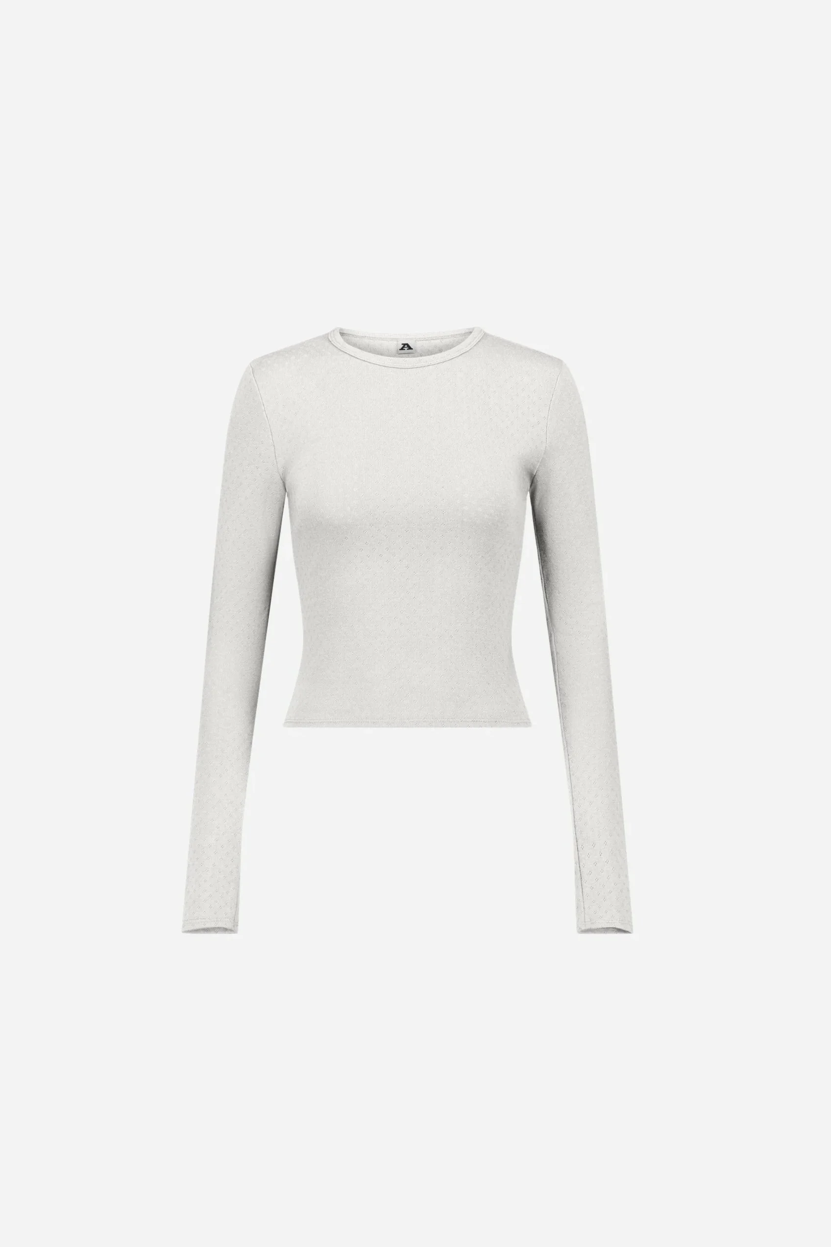 MANCHES LONGUES POINTELLE DE COTON BLANC