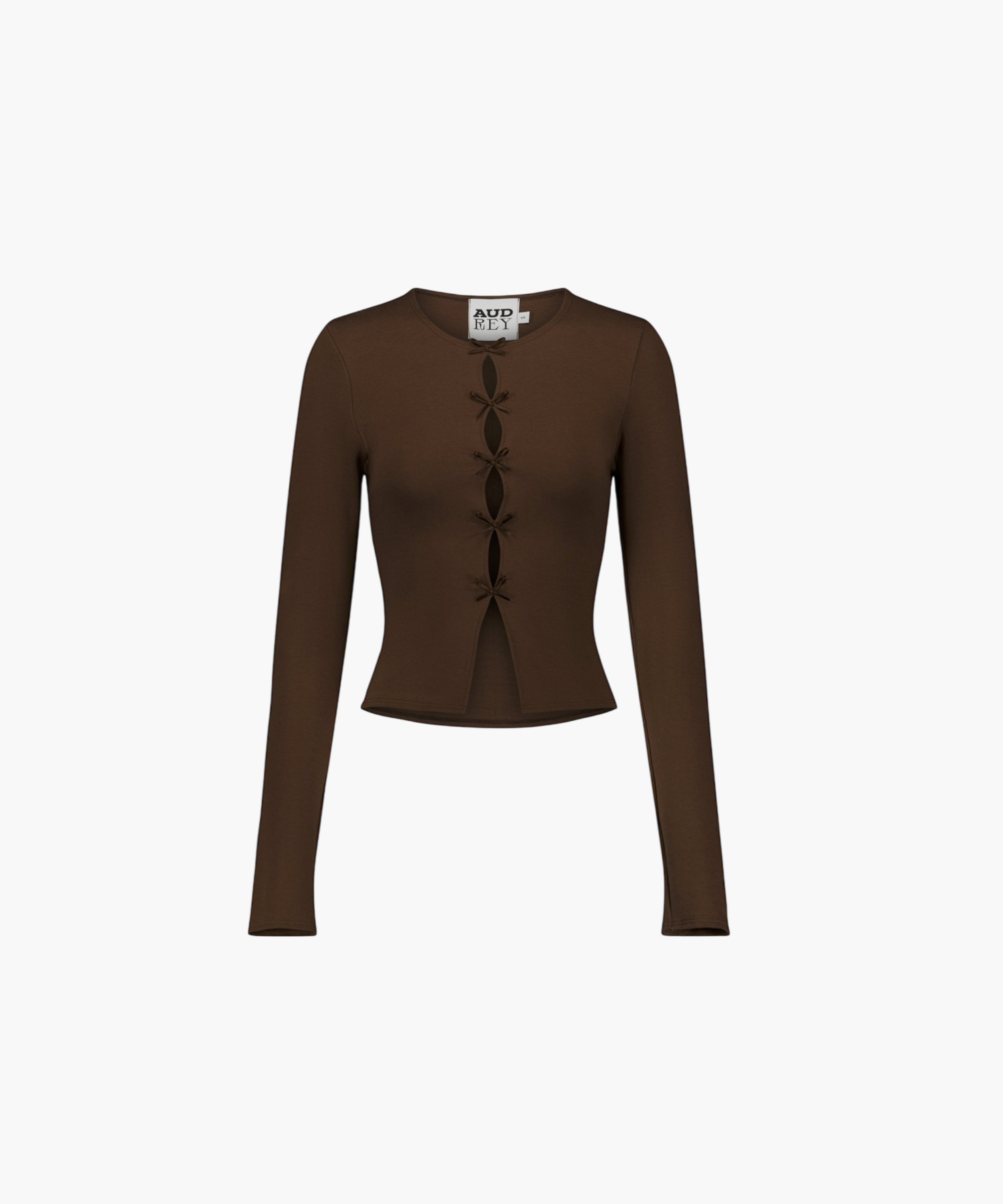 TOP COQUETTE MARRON