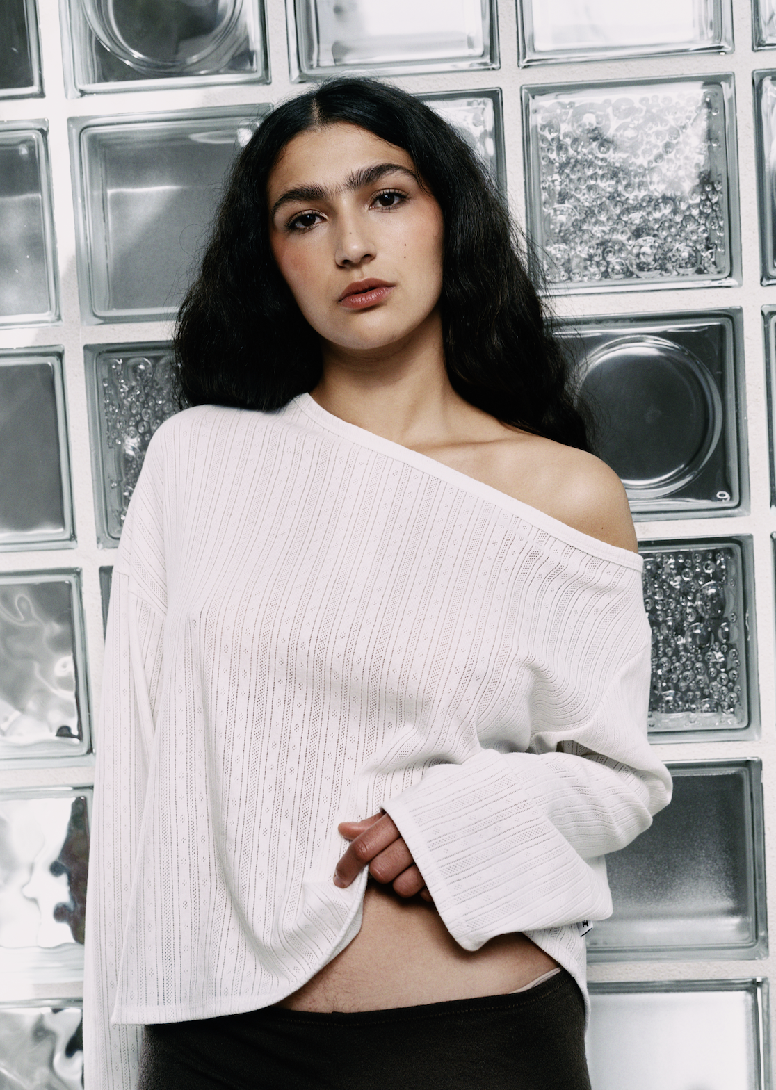MANCHES LONGUES OVERSIZED EN POINTELLE
