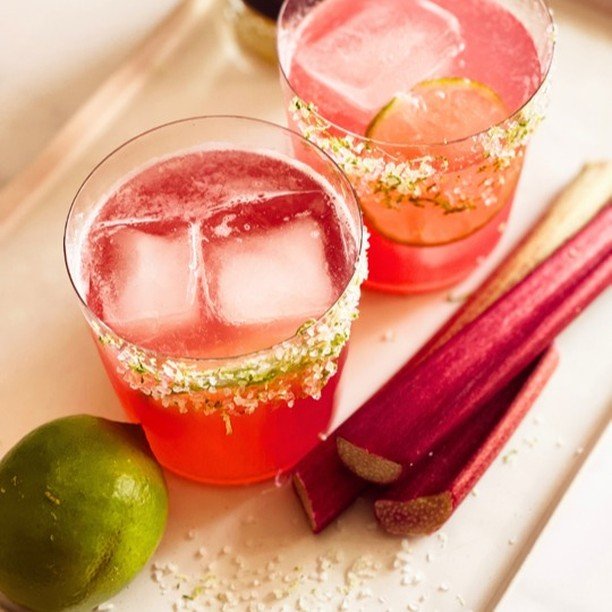 Rhubarb season is here!! This mouthwatering margarita mocktail is incredible - a front-runner for favourite nocktail of 2024! Recipe for this and more at somegoodcleanfun.com #mocktail #mocktailrecipe