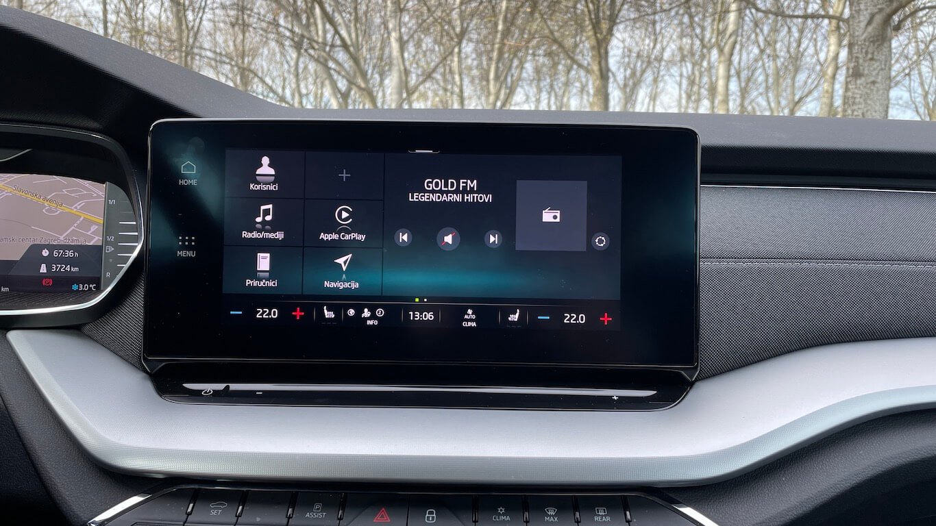 Škoda Octavia home screen