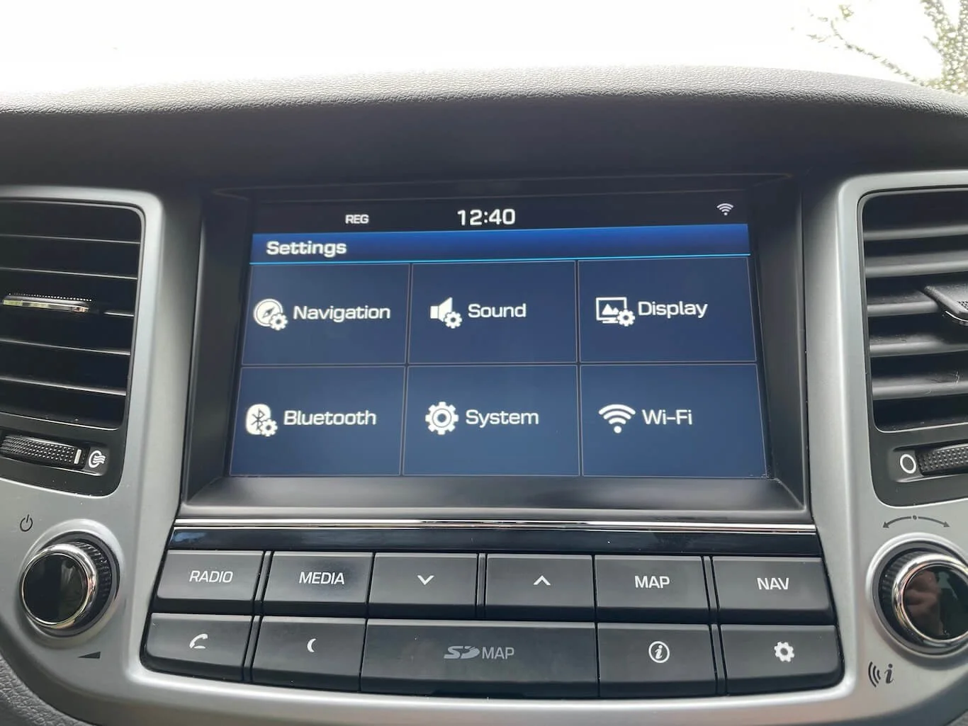 Hyundai Tucson 1.7 CRDi izbornik navigacije