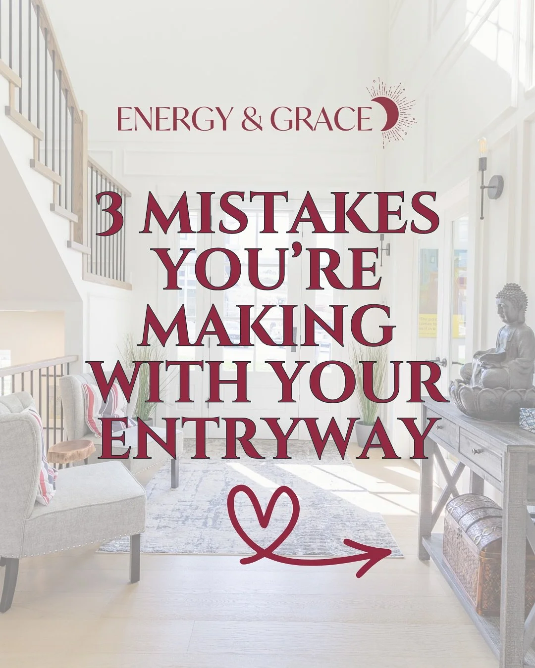 3 Mistakes That Disrupt the Flow of Chi in Your Entryway
1️⃣ Clutter overload &ndash; Too many d&eacute;cor items can overwhelm the space.
2️⃣ Blocked pathways &ndash; Keep the doorway clear so energy (and you!) can move freely.
3️⃣ Dust + dirt &ndas