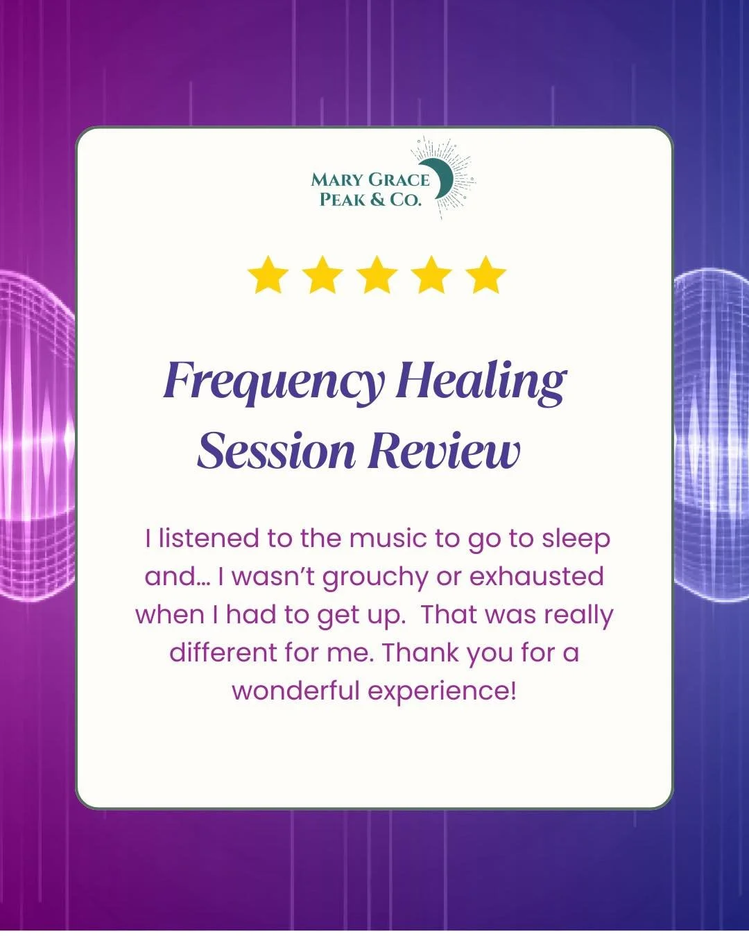 Did you know that our studio has exclusive software that takes the sound of your voice and generates a healing symphony for you to listen twice a day!

This is part of your healing experience at the Oasis. We email you this customized healing symphon