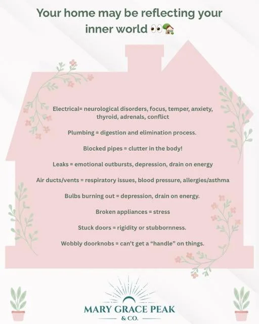 Your home may be reflecting your inner world 👀🏡 Book an Energy Assessment with me and we&rsquo;ll go through all the nooks and crannies of your space.

&bull; Leaks = emotional drain
&bull; Clutter = blocked energy
&bull; Stuck doors = rigidity
&bu