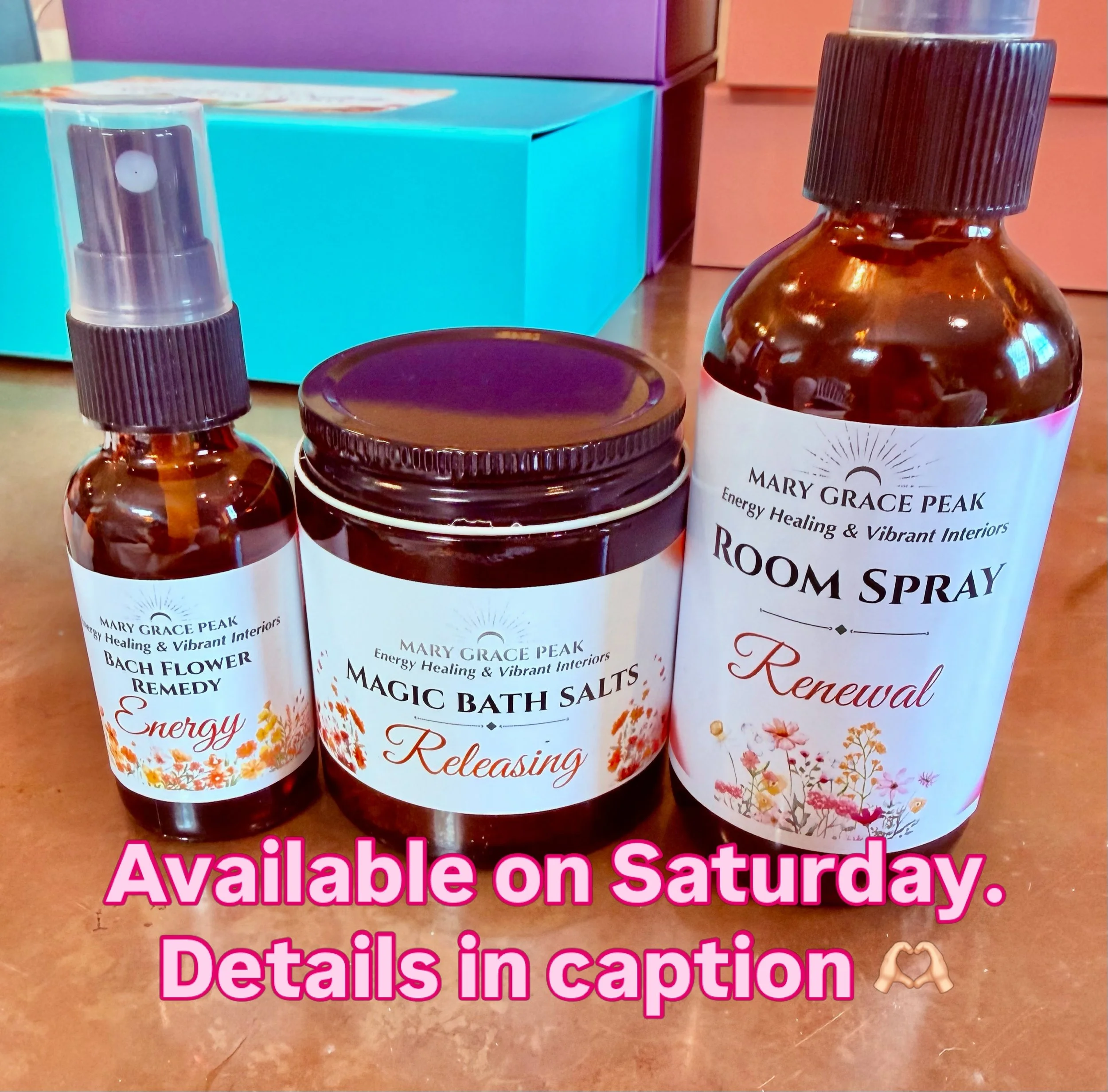 I&rsquo;m bringing a limited collection of Bach Flower Remedies, Bath Salts, and Energizing Room Sprays to the &ldquo;Here Comes the Sun&rdquo; market this Saturday 11-2pm. 

For a long time, these were a quiet secret. 🤍 Up until now, I&rsquo;ve onl