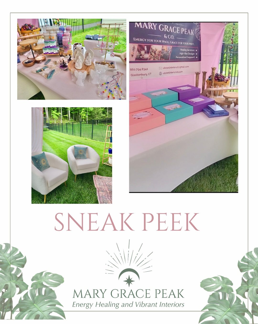 Take a peek 👀 at my offerings for &ldquo;The Here Comes the Sun&rdquo; market on Saturday in Glastonbury! 🌞😎 Swipe for event details. 

✨I&rsquo;ll have all sorts of energy-shifting, high-vibe goodies for your home + self care items created with l