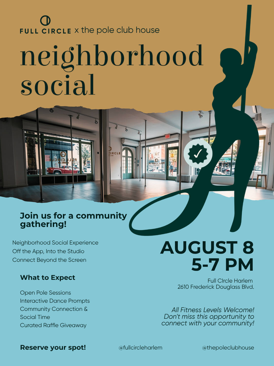 Full Circle x the pole club house neighborhood social