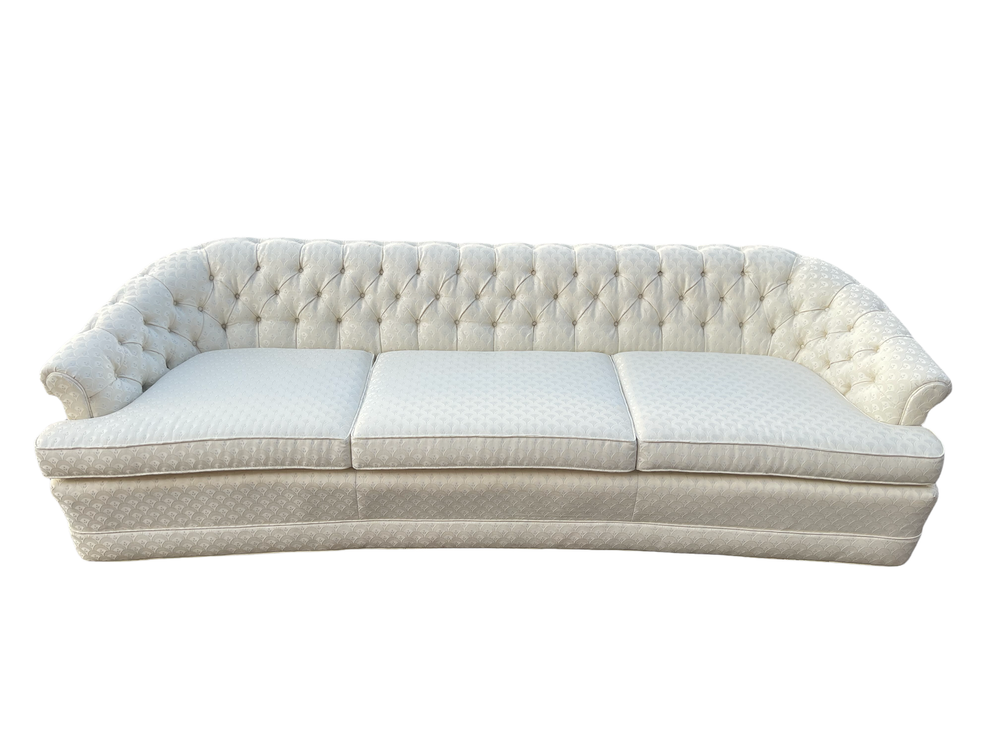 Vivian Vintage Tufted White Couch