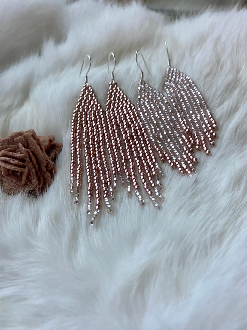 Champagne tassel hotsell earrings
