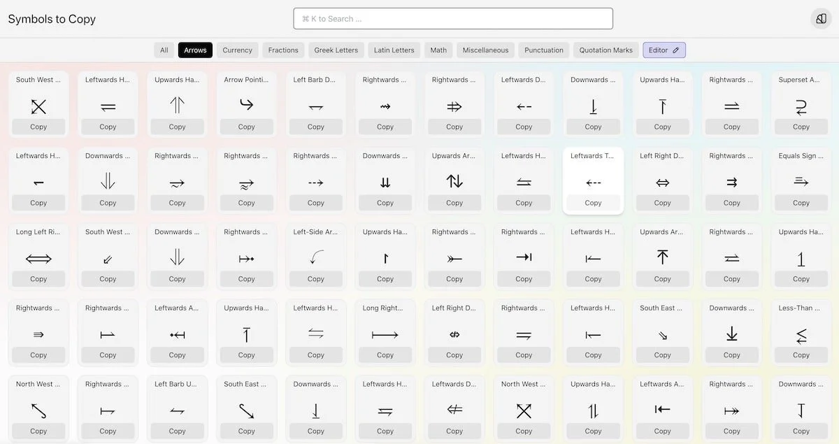 screenshot of the unicode website