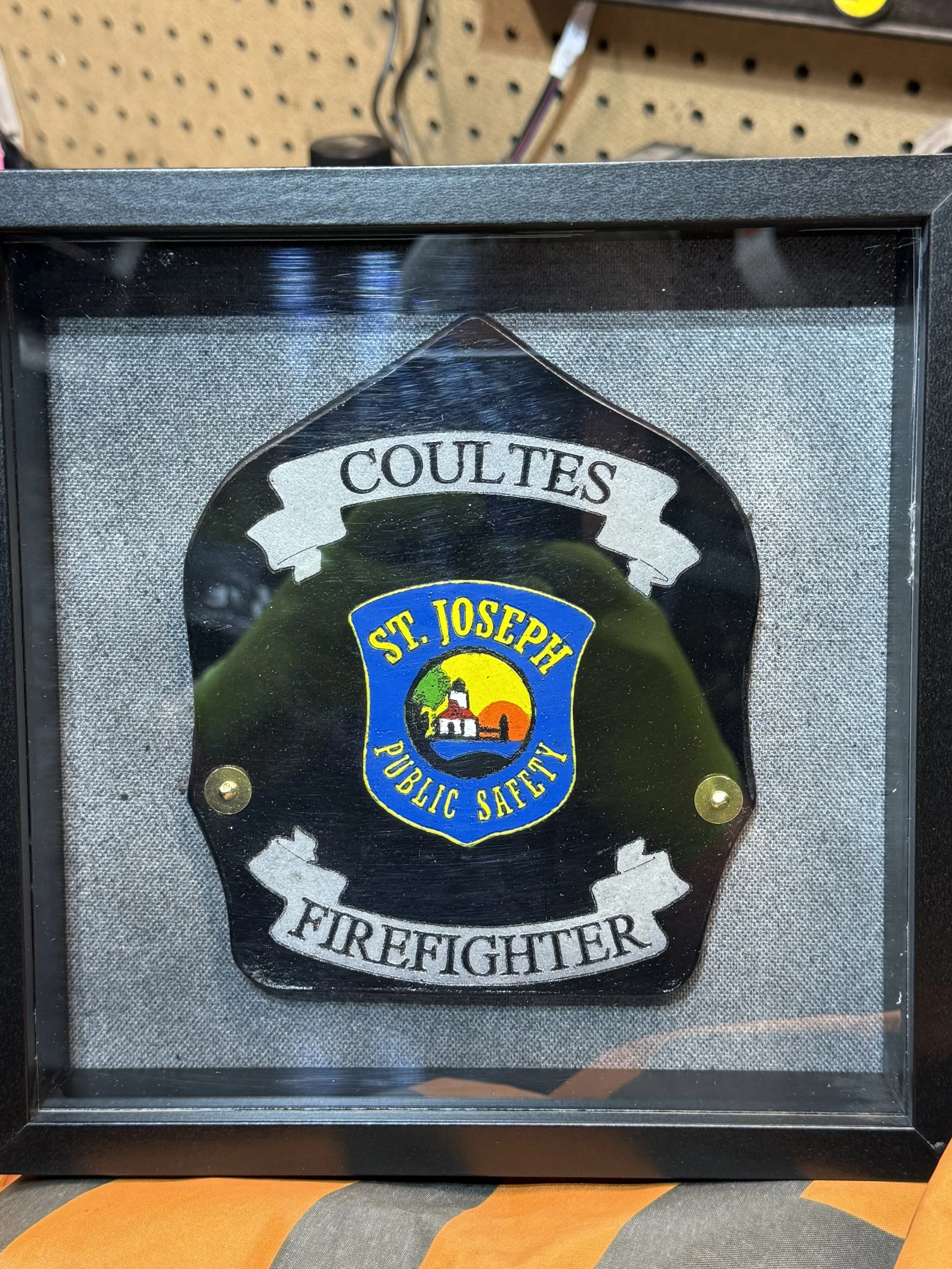 Leather Fire Helmet shield