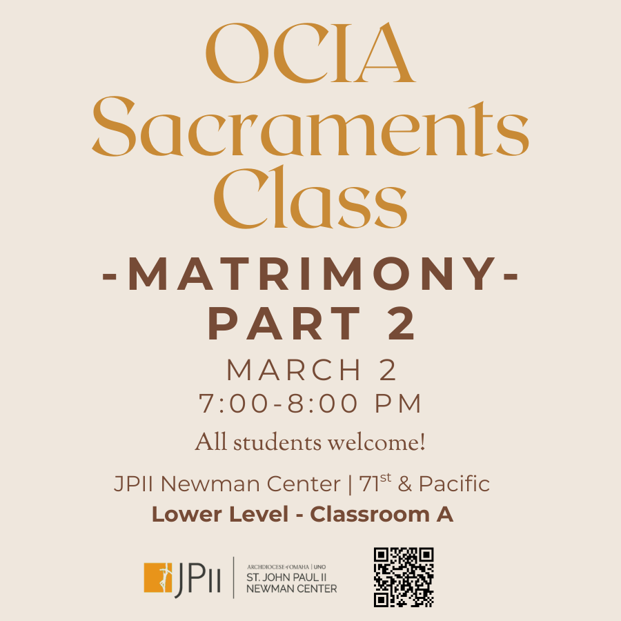 OCIA Class: Matrimony- Part 2