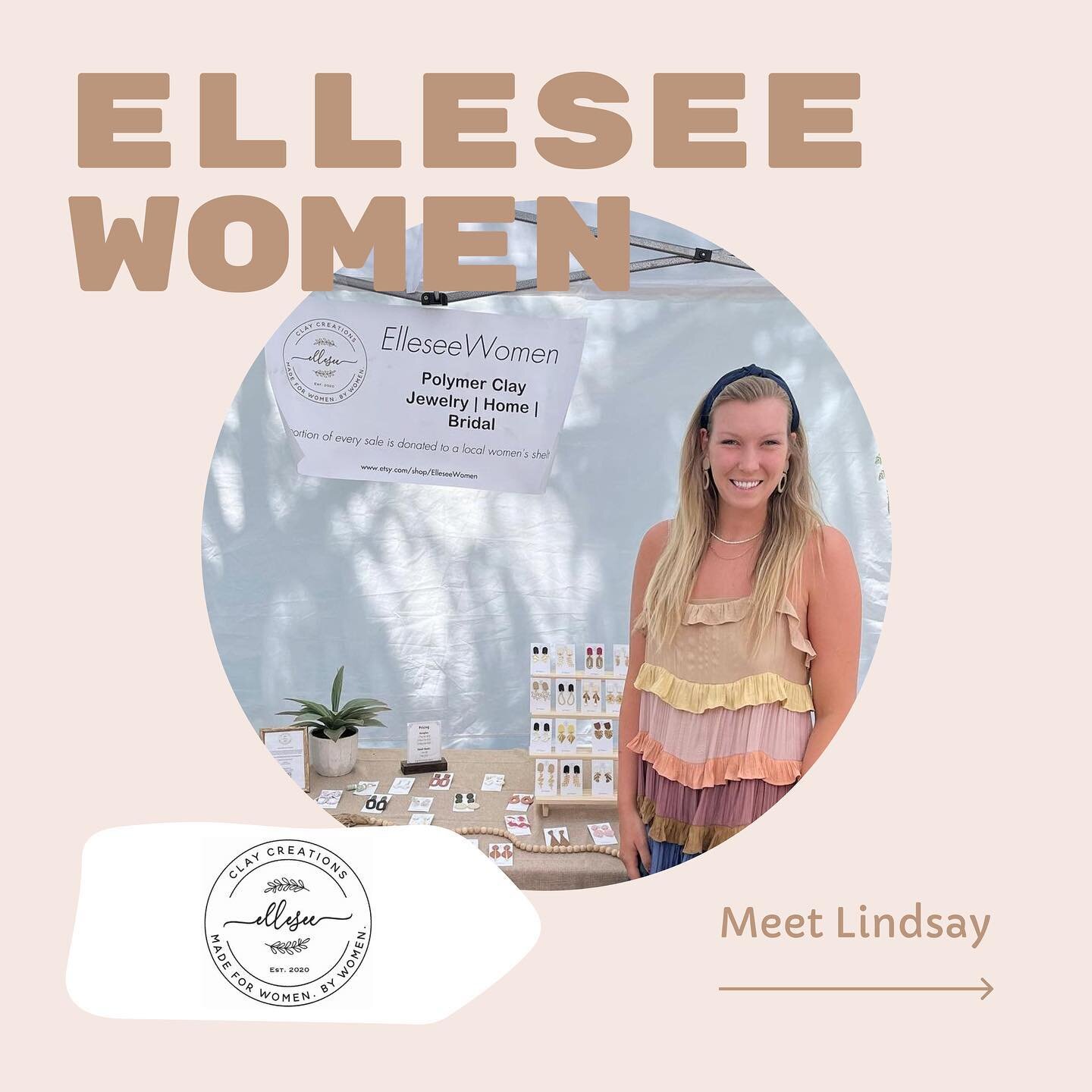 Happy Saturday humans! Please say hi to another vendor, Lindsey- creator of @_ellesee_creations_ ! ☺️

They make STUNNING handmade clay jewelry &amp; accessories 💗 made with lots of love. Oh, and each sale donates a portion toward a LOCAL women&rsqu