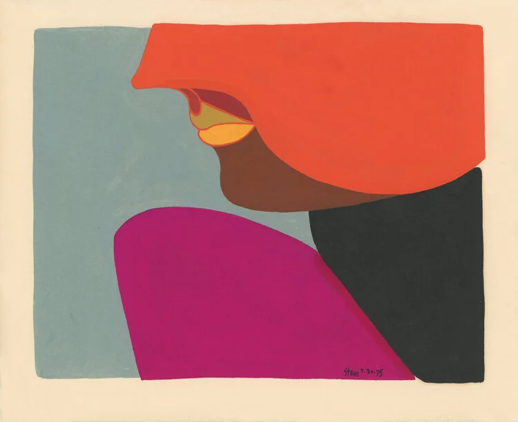 From "Linda Stein Artist Catalogue" - Linda Stein, Profile Compartmentalized (415.039); graphite on board; 7.23” x 9.23”; 1975