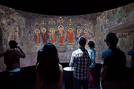 From "Pure Land: Inside the Mogao Grottoes at Dunhuang" - 3d digital cave created by Jeffrey Shaw, Sarah Kenderdine, Run Run Shaw; City University of Hong Kong