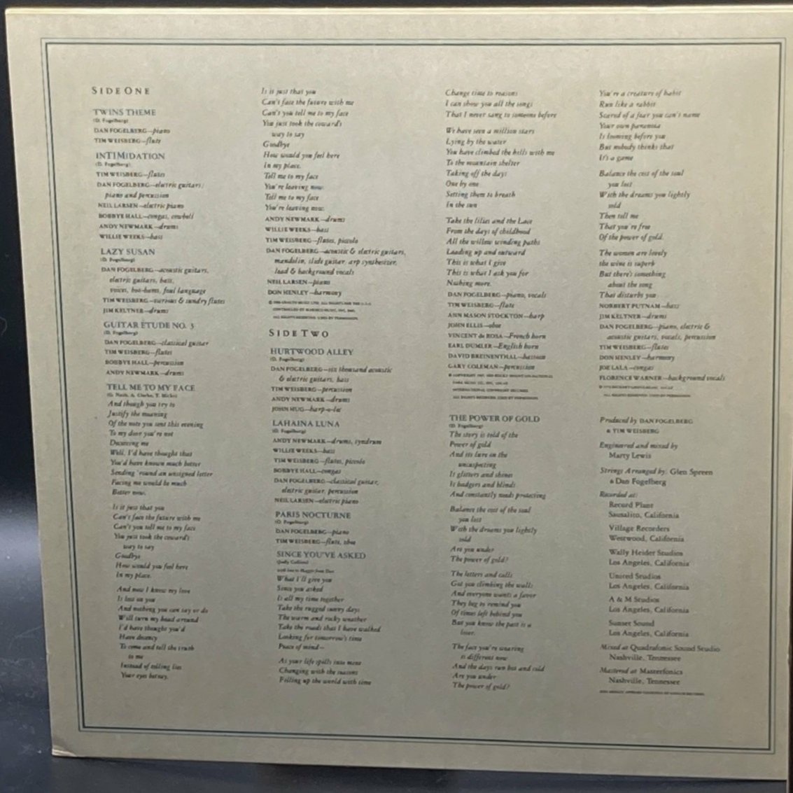 Dan Fogelberg & Tim Weisberg - Twin Sons of Different Mothers - Ominous Synths Records