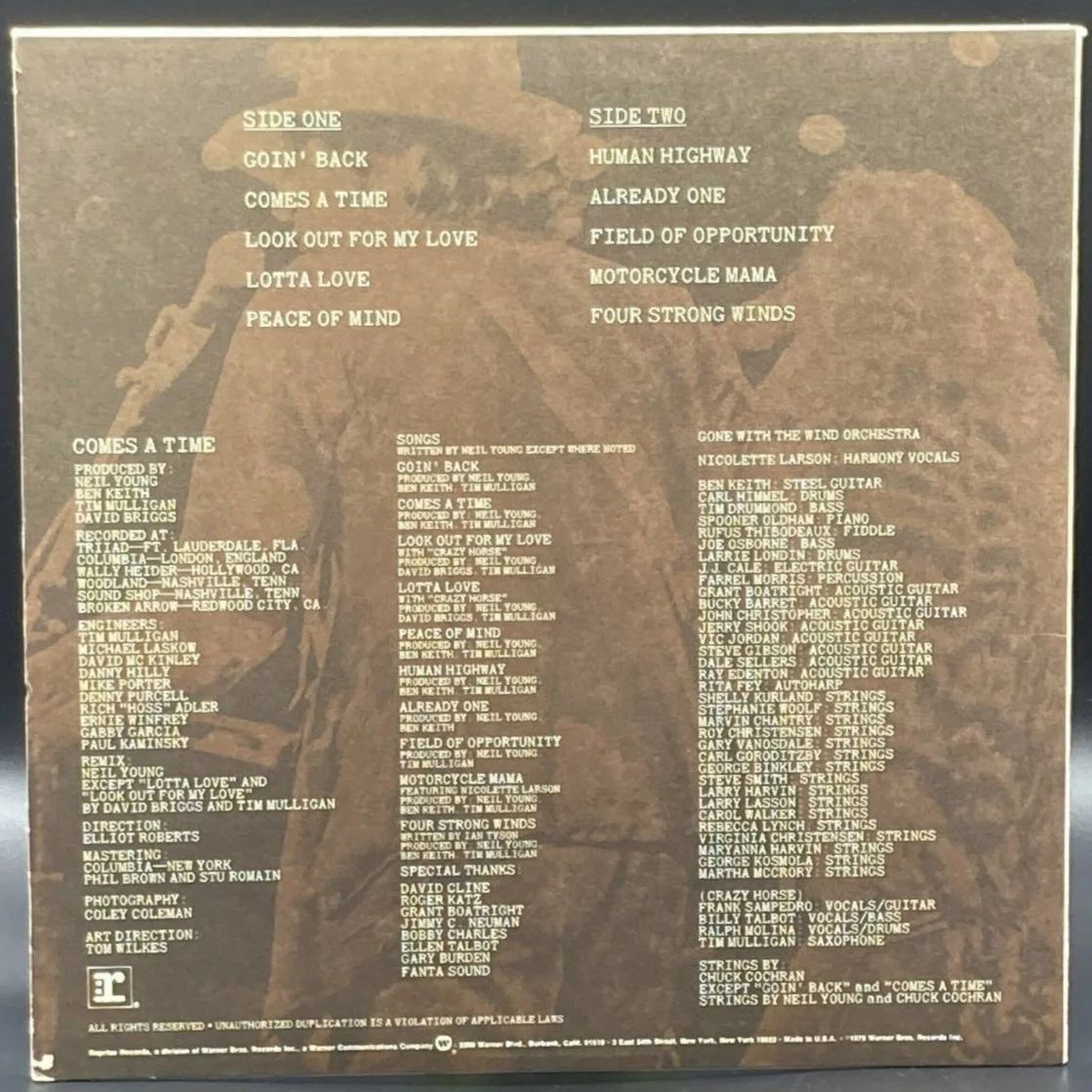 Neil Young - Comes a Time - Ominous Synths Records