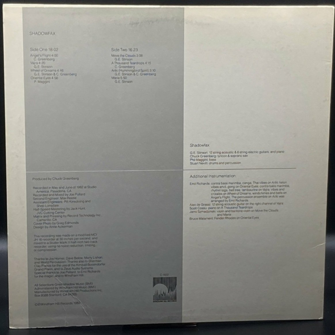 Shadowfax - Shadowfax - Ominous Synths Records